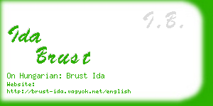 ida brust business card